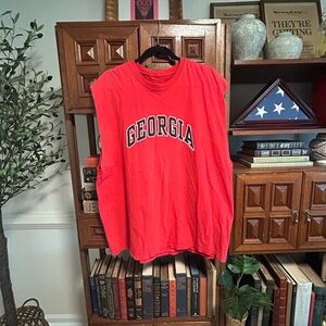 Red Georgia Sleeveless Shirt